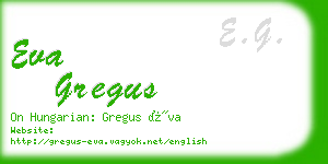 eva gregus business card